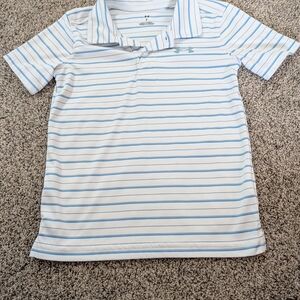 Under Armour Blue and White Polo Shirt